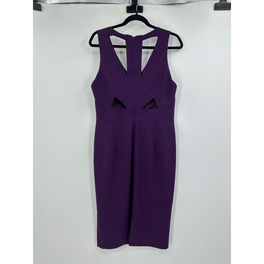 Black Halo Womens Dress Size 12 Purple Cocktail Evening Going Out - Picture 3 of 16